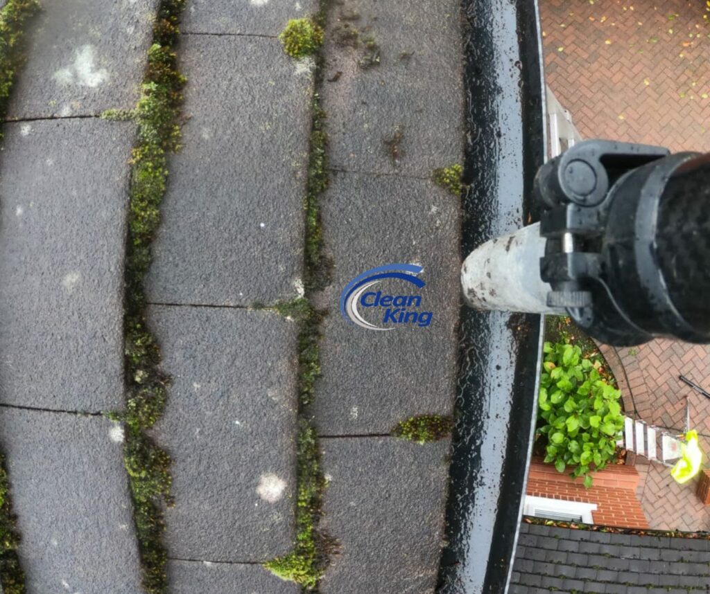 Clean gutter after cleaning by Clean King in the West Midlands