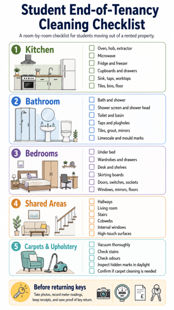 Student End Of Tenancy Cleaning Checklist