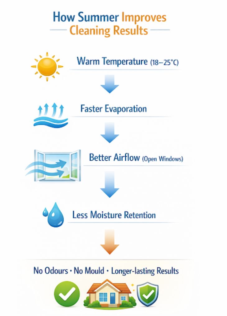 How summer improve cleaning result
