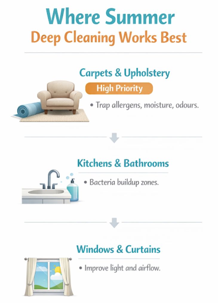 where summer deep cleaning work best