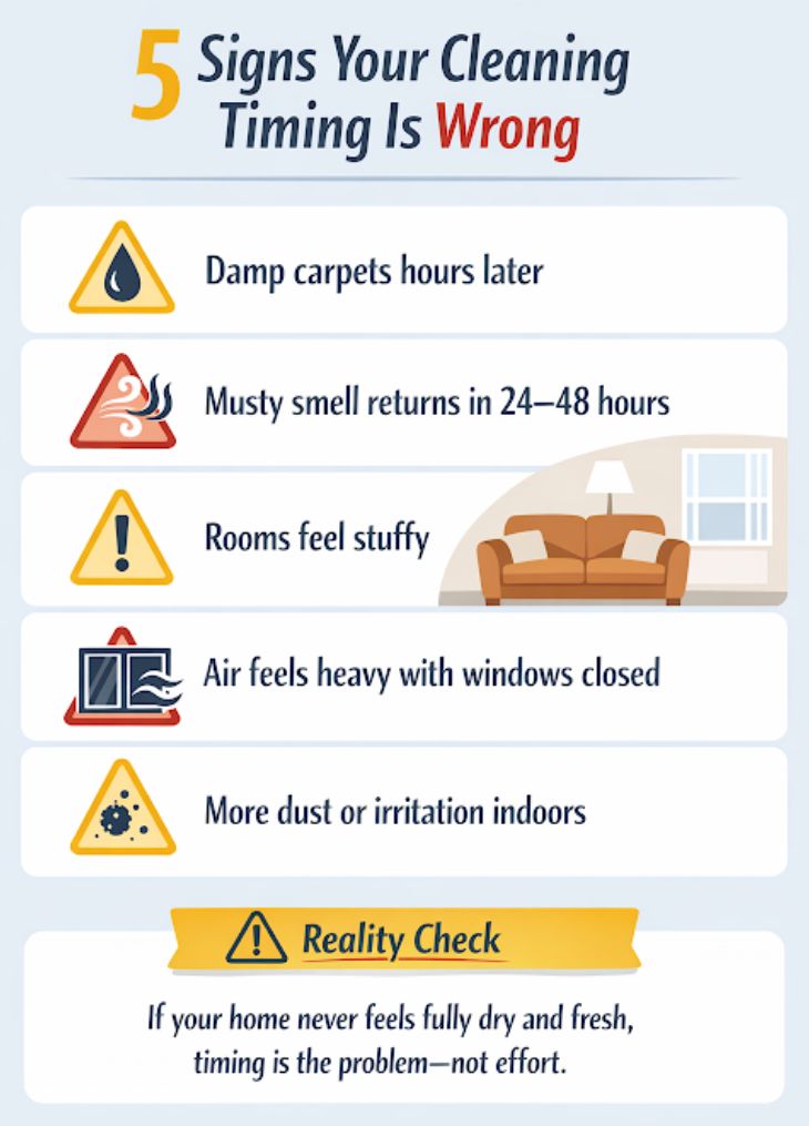 5 signs your cleaning timing is wrong