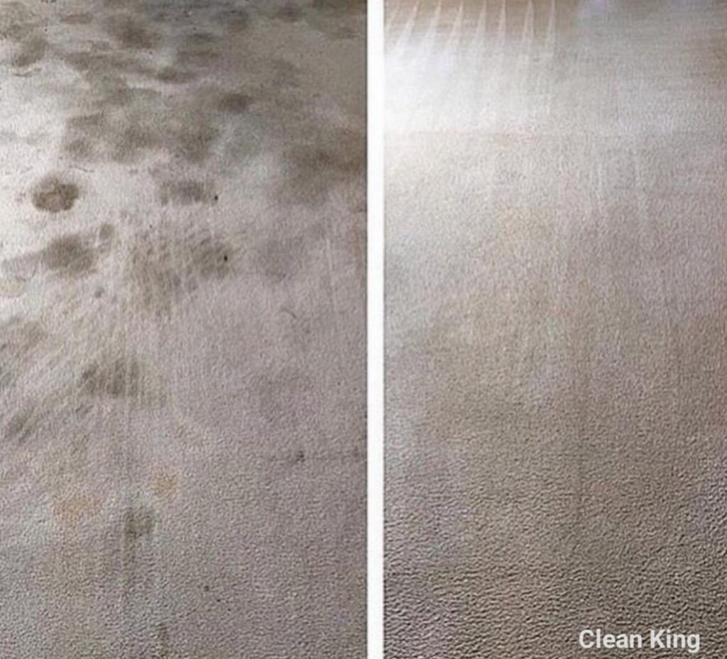 Carpet cleaning before & after