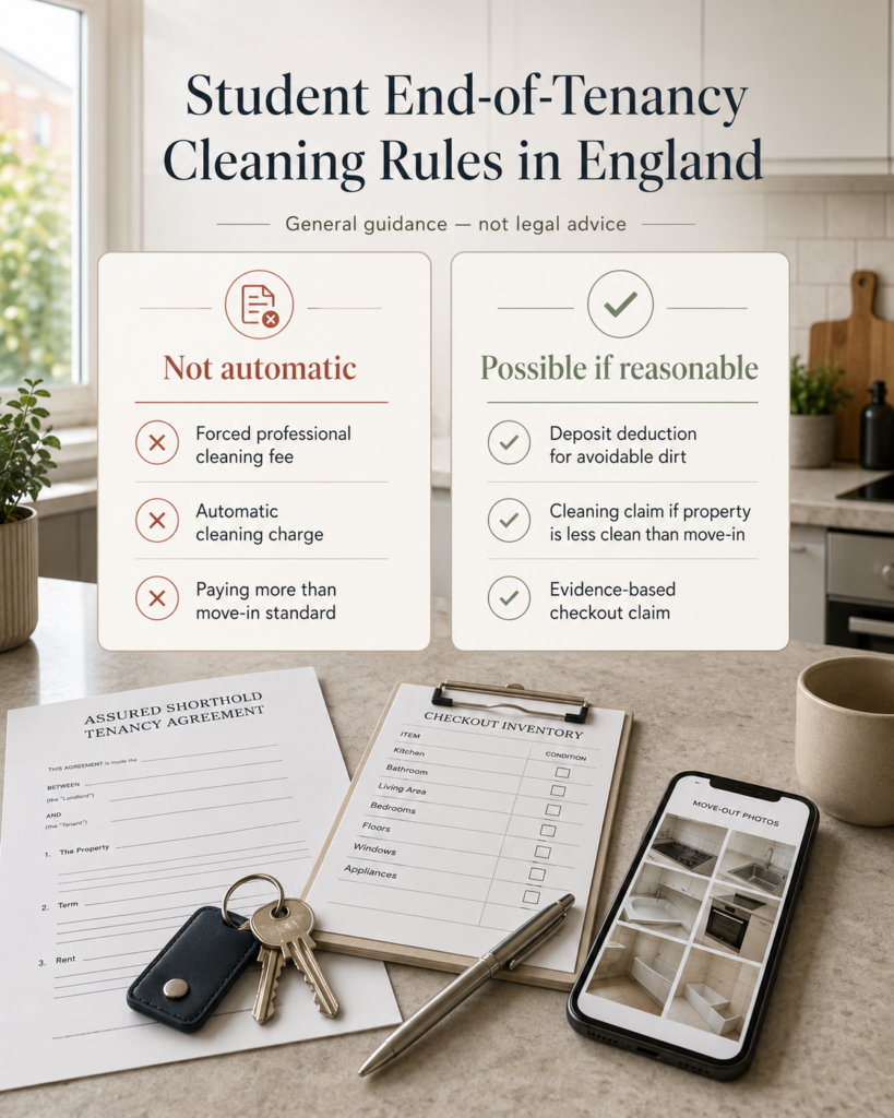 student end of tenancy cleaning rules in england